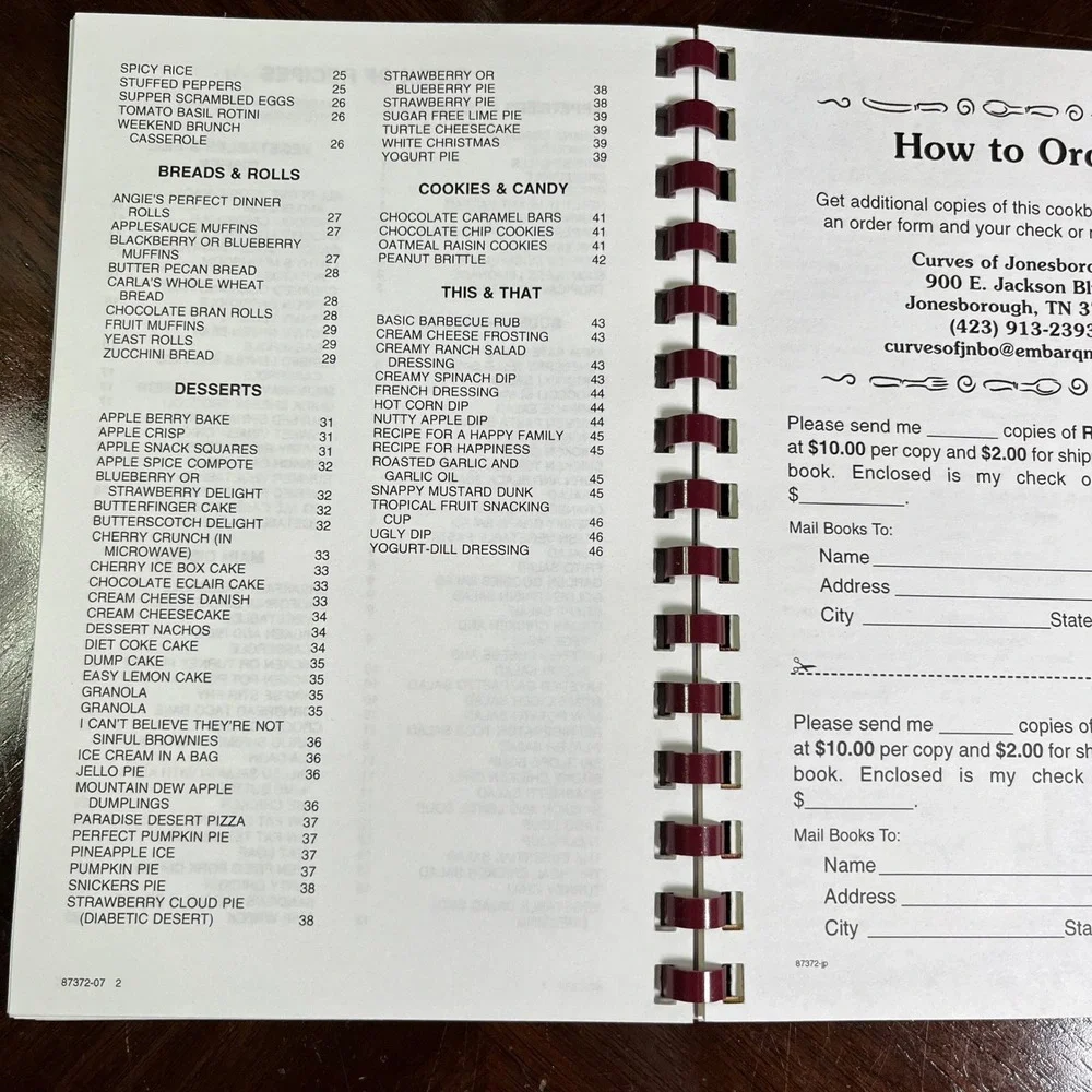Vintage 2008 Jonesborough TN Community Cookbook Curves Local Recipes